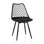 Begio S Shell chair with seat cushion Black 0
