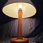 Vintage Teakholz Tischlampe Dyrlund Dänemark 3