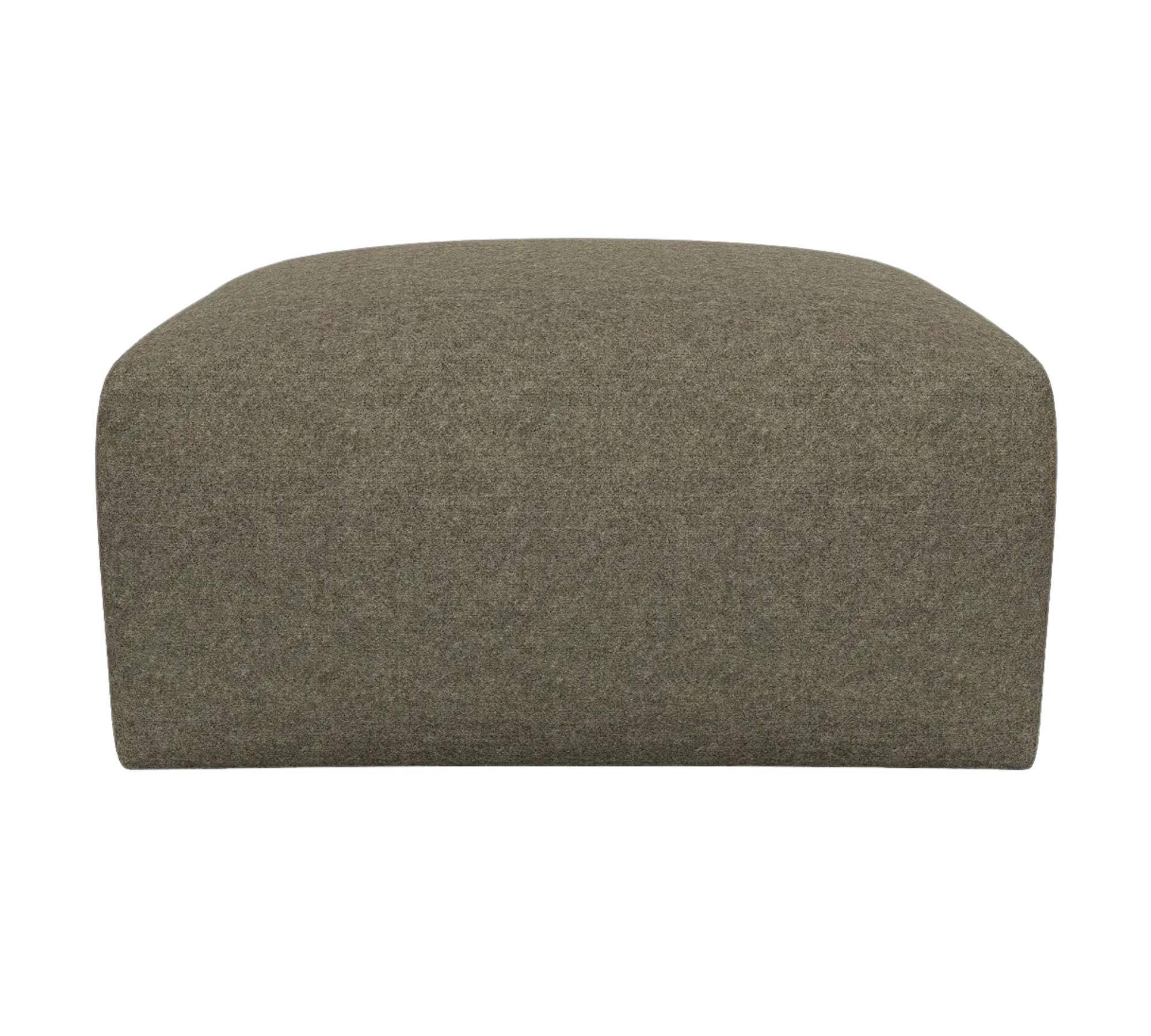 Pyllow Polsterhocker Wolle Graubraun 1