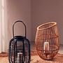 Mataram Kleine Schwarze Naturrattan Laterne
 2