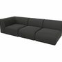 Pyllow Sofa 3-Sitzer Feingewebe Anthrazit 1