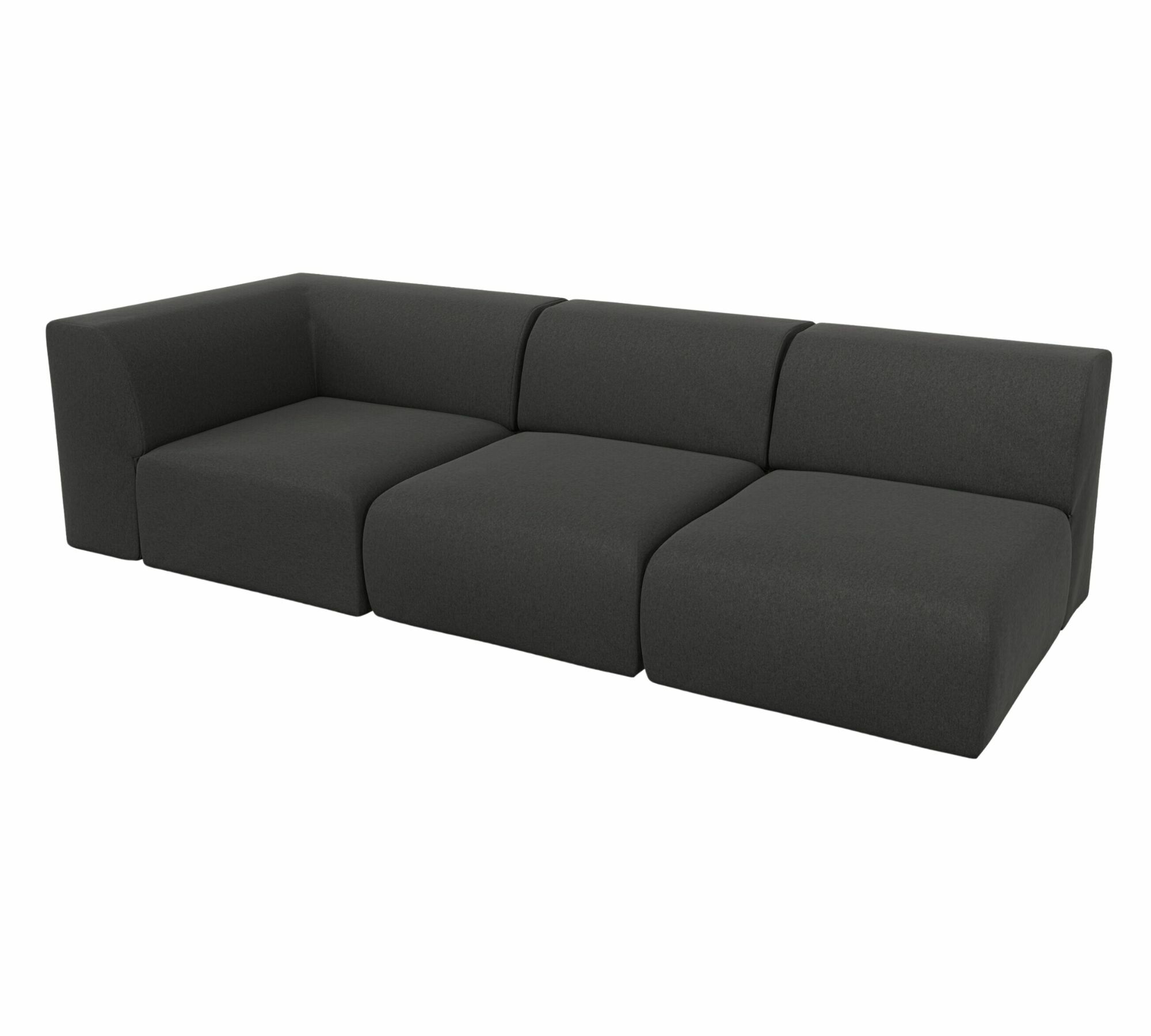 Pyllow Sofa 3-Sitzer Feingewebe Anthrazit 1