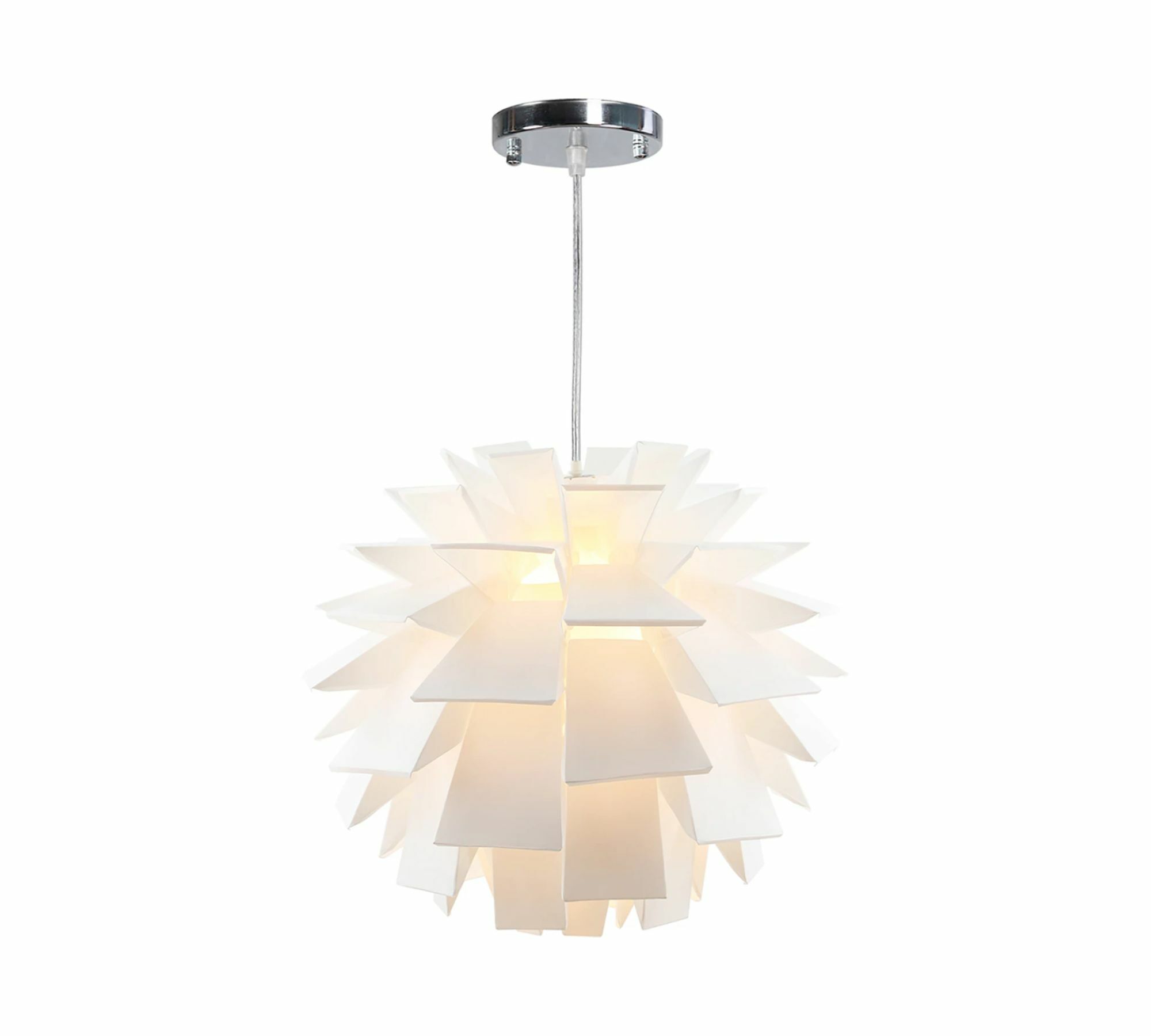 Pendant lamp 1-light Plastic Stainless Steel 1