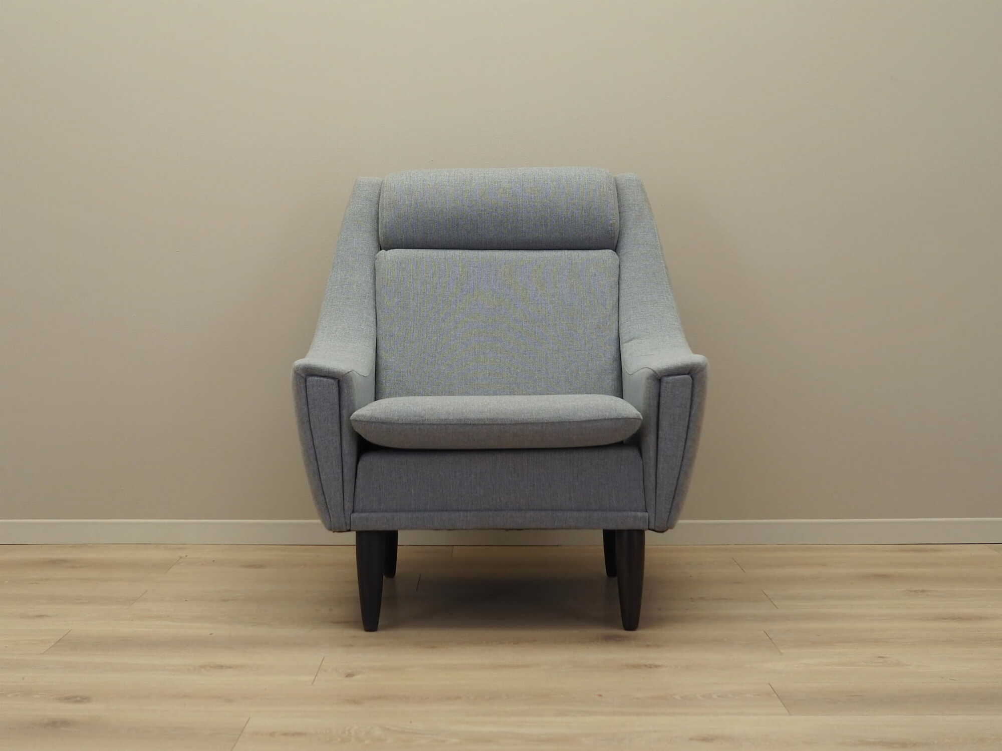 Armchair Textile Wood Grey 1970s 1