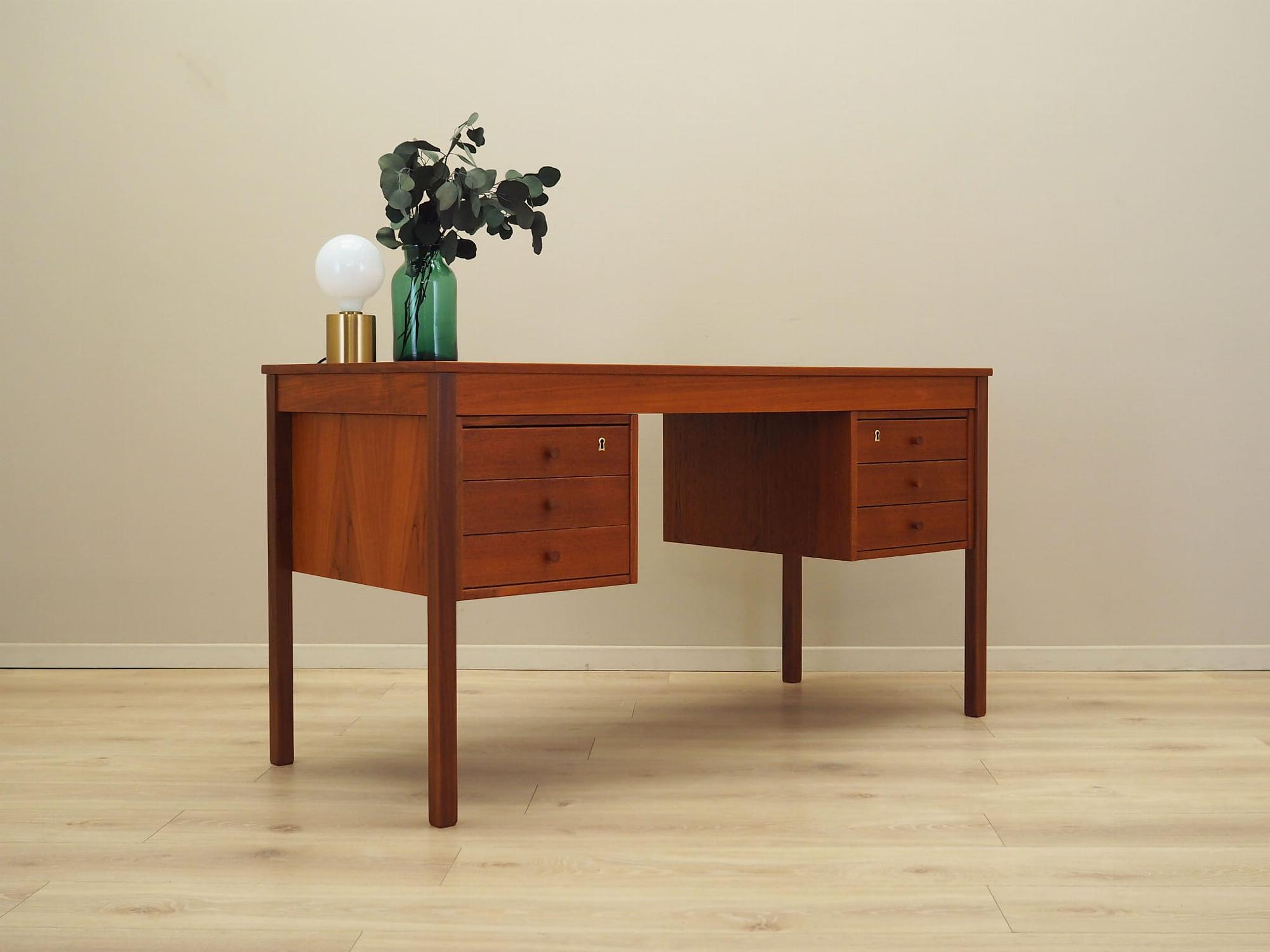 Schreibtisch Teakholz 1970er Jahre 4
