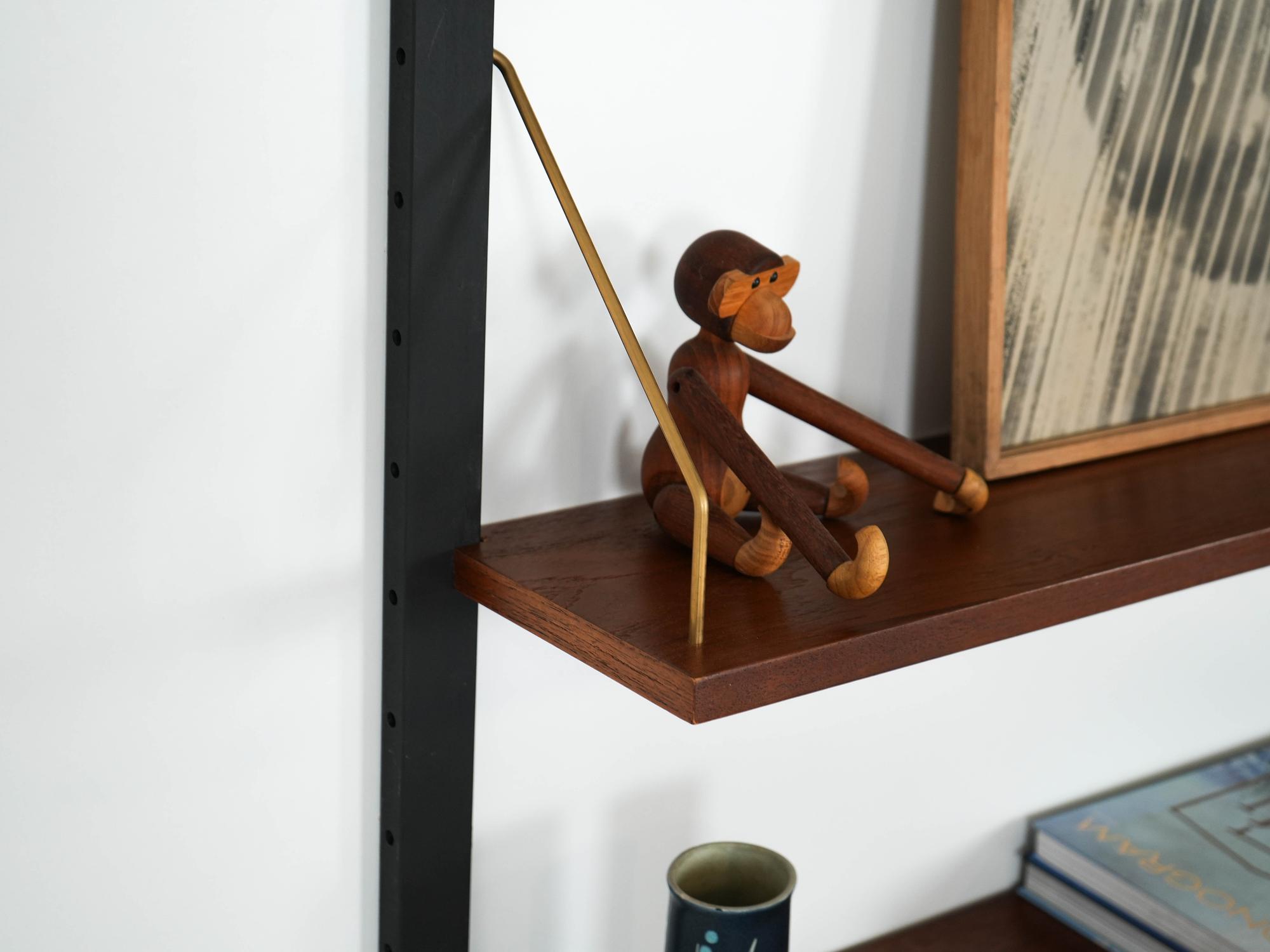 Teak wall unit PS System Brown 1960s 9