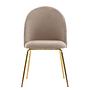 2x Dining chair Paraco Velvet Iron Beige Gold 1