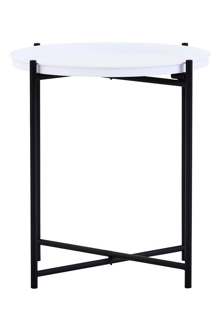 Trosa Round Side Table Iron Marble Grey 0