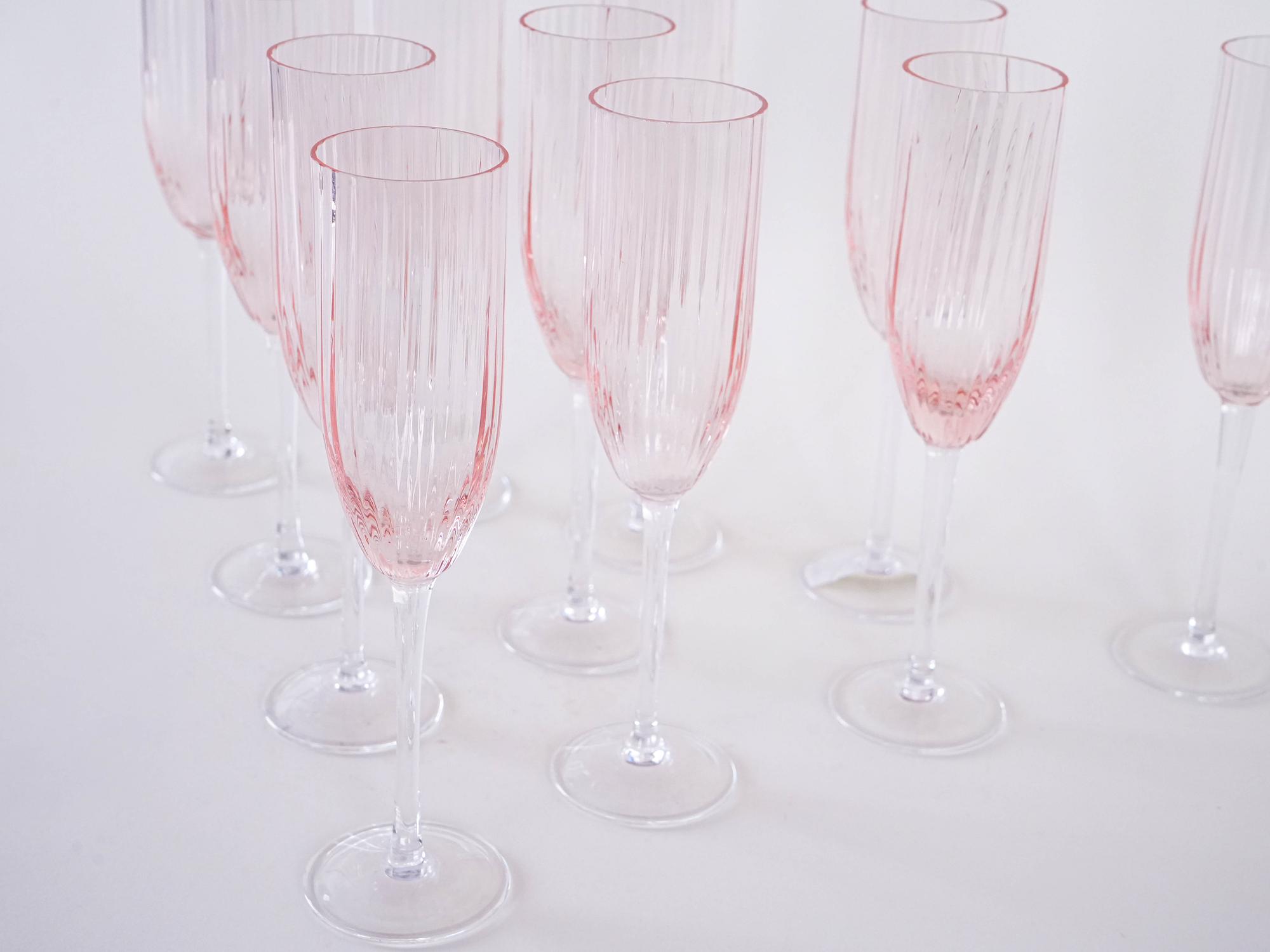 Prosecco-Gläser-Set Rosa 1970er Jahre 4