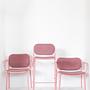 3x Metis Pad Stuhl Rosa 0