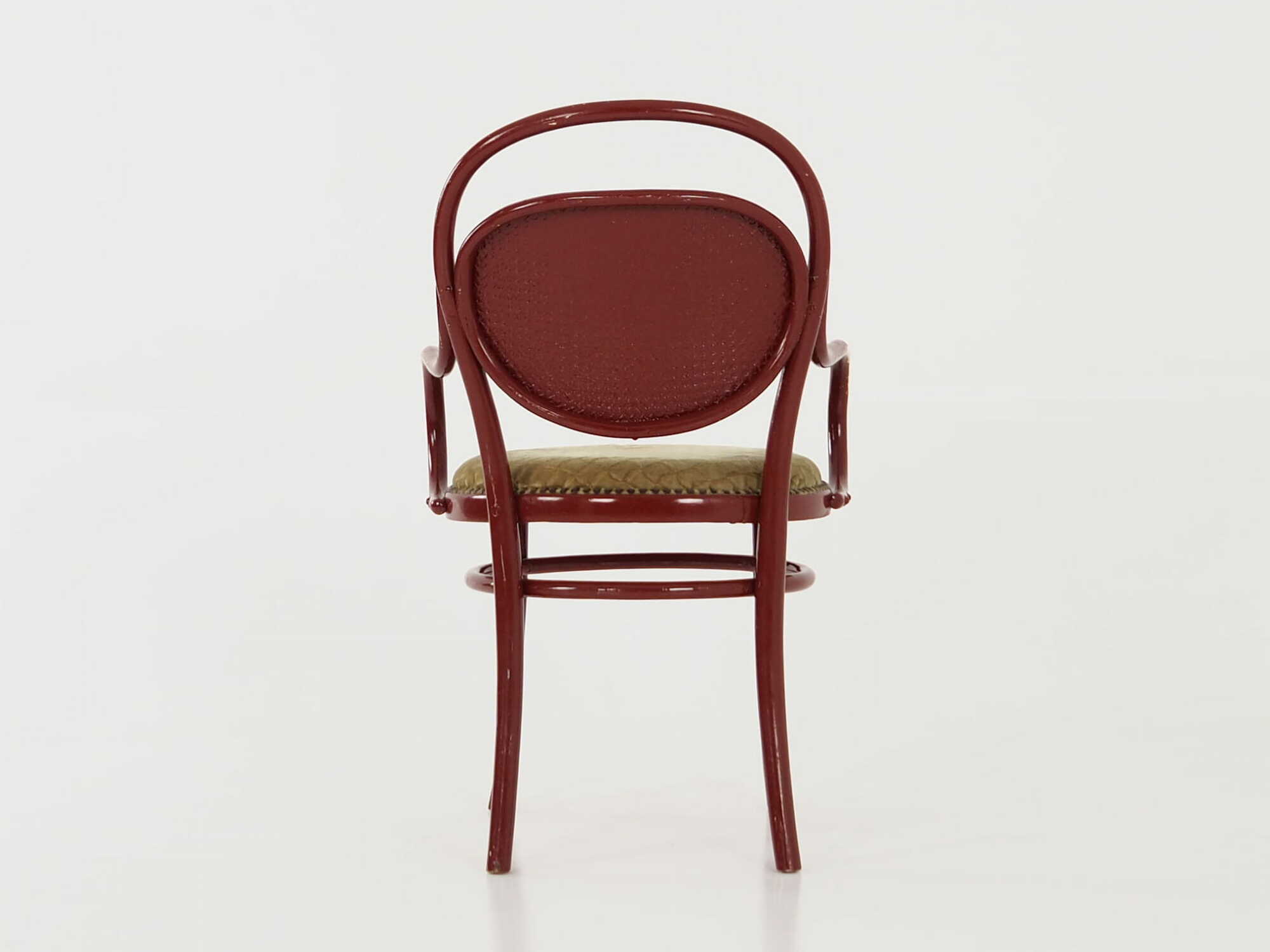 Vintage chair beech wood textile green 5