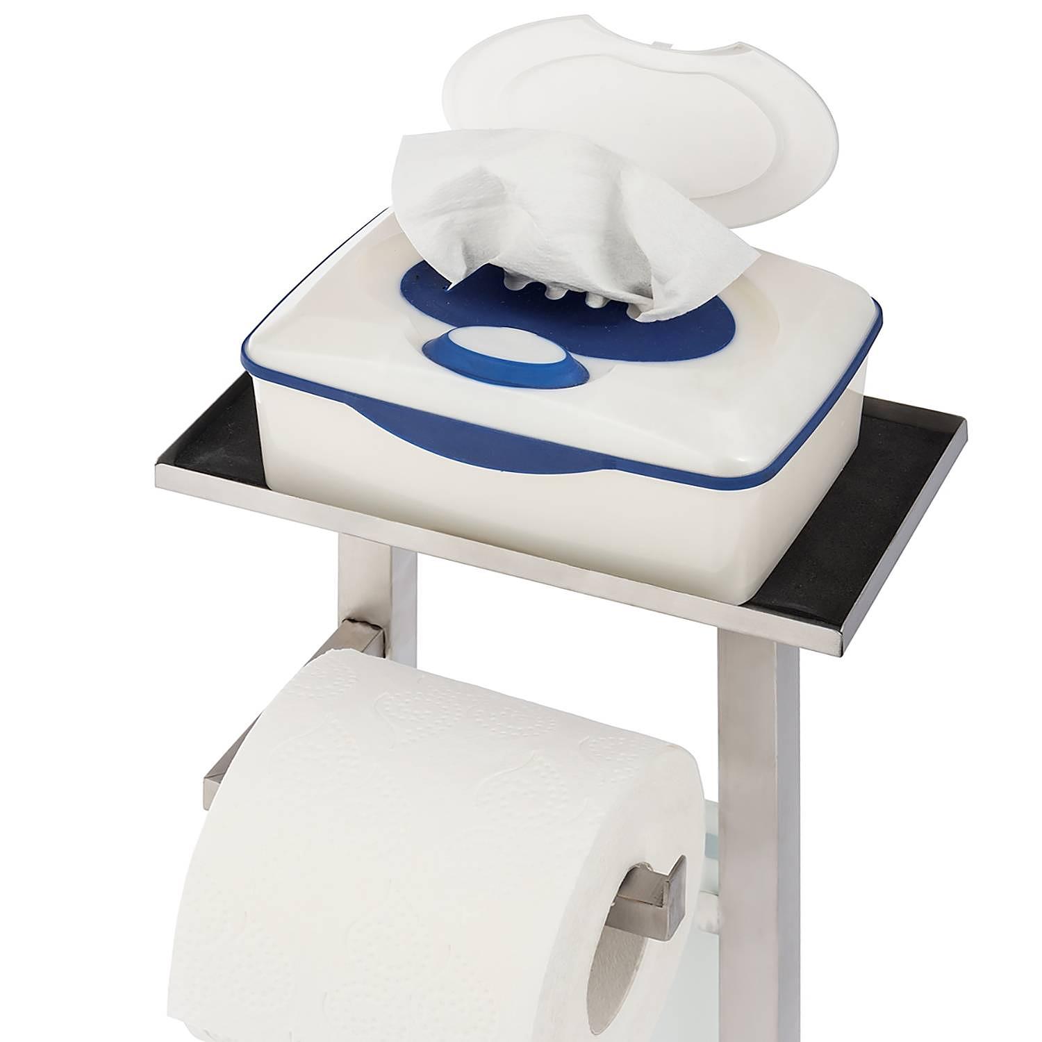 WC-Garnitur Debar Stainless Steel Glass White 4