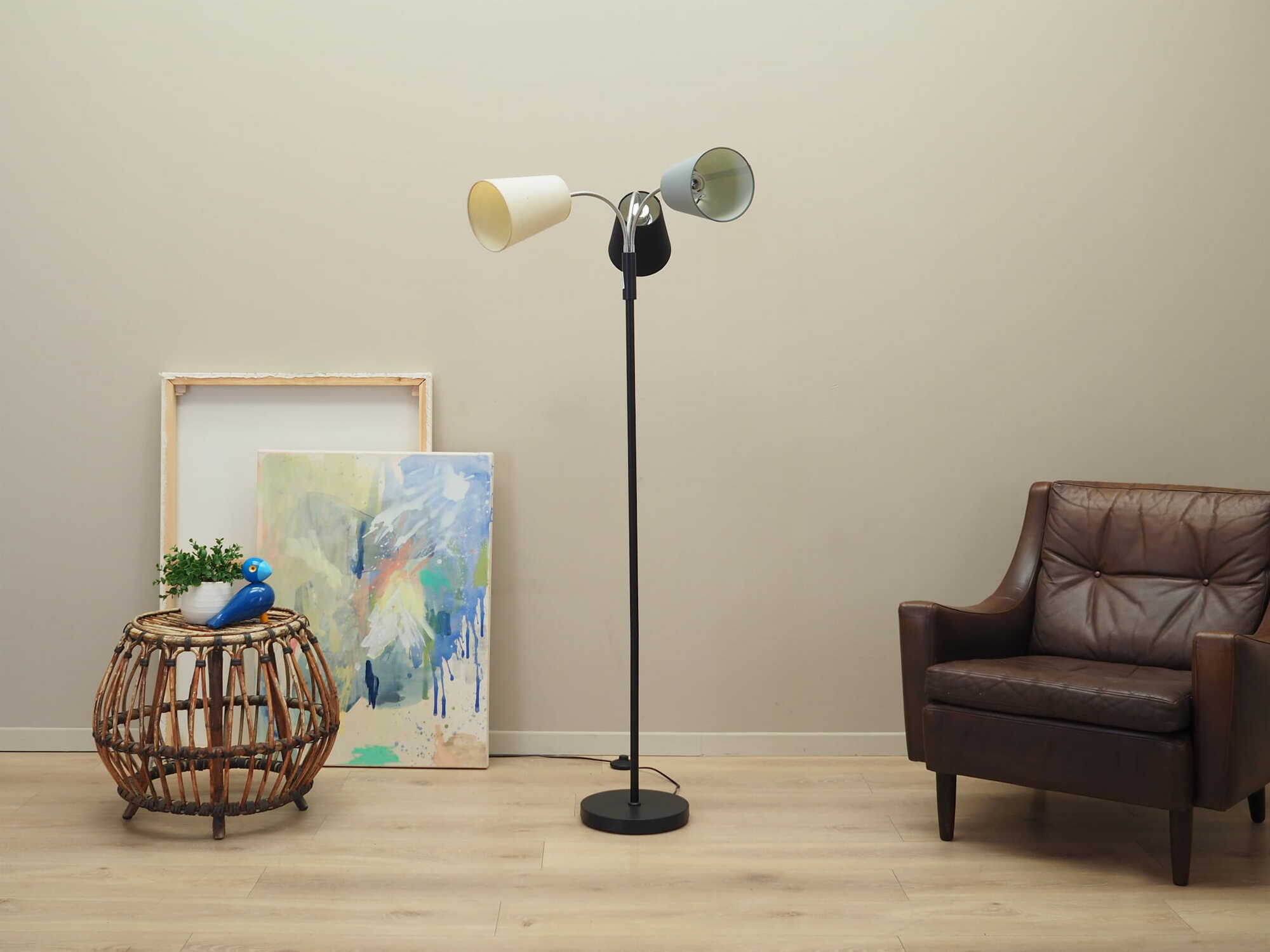 Floor lamp Metal Textile Multicolor 1970s 1