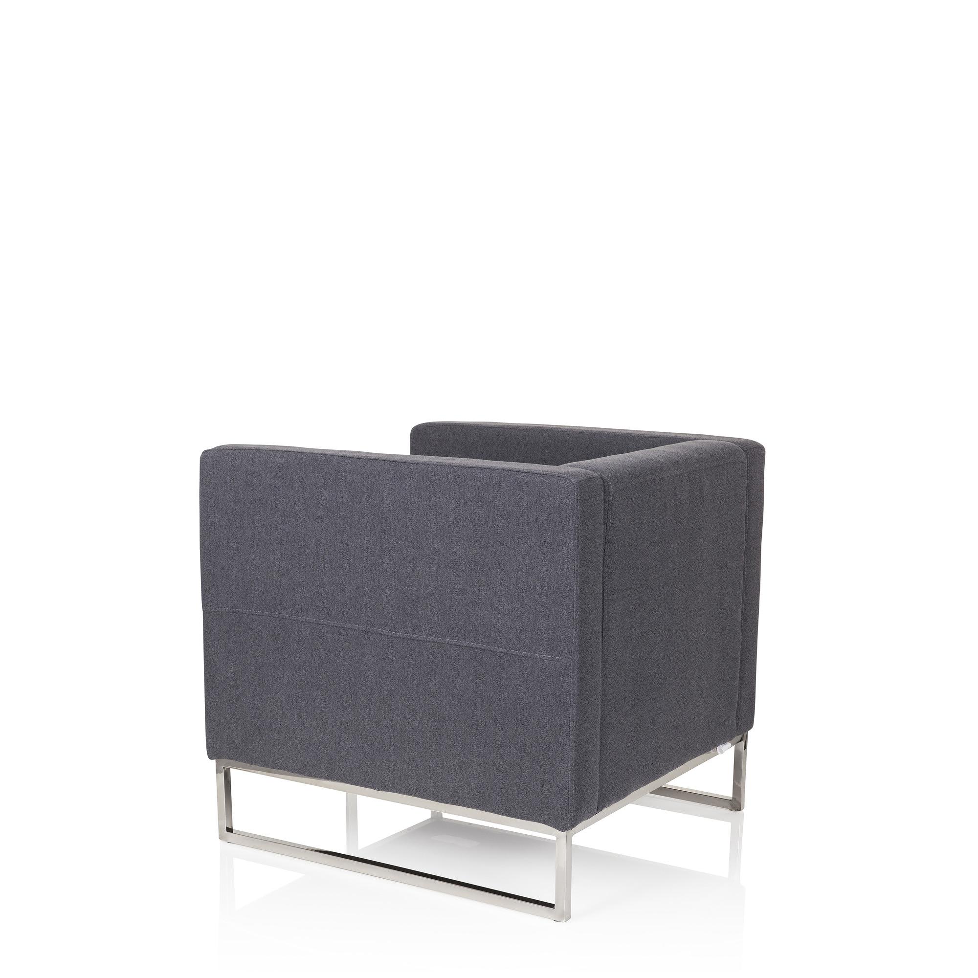 BARBADOS Sessel Stoff Grau 7