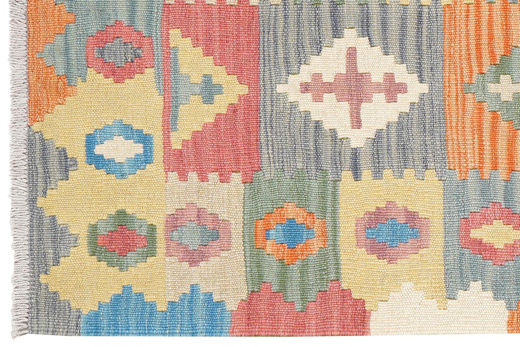 Tappeto Kilim Gashgai Lana Multicolore 1