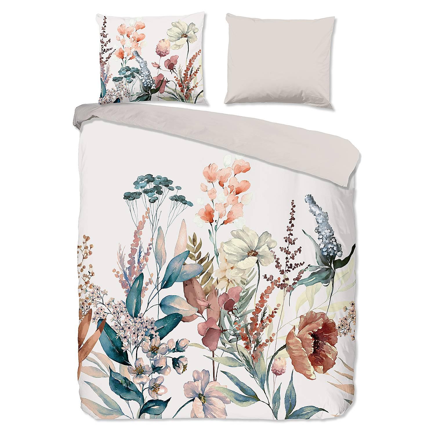 Flannel Bedding Aime Cotton Beige 200x200 Pillow 70x60cm 0