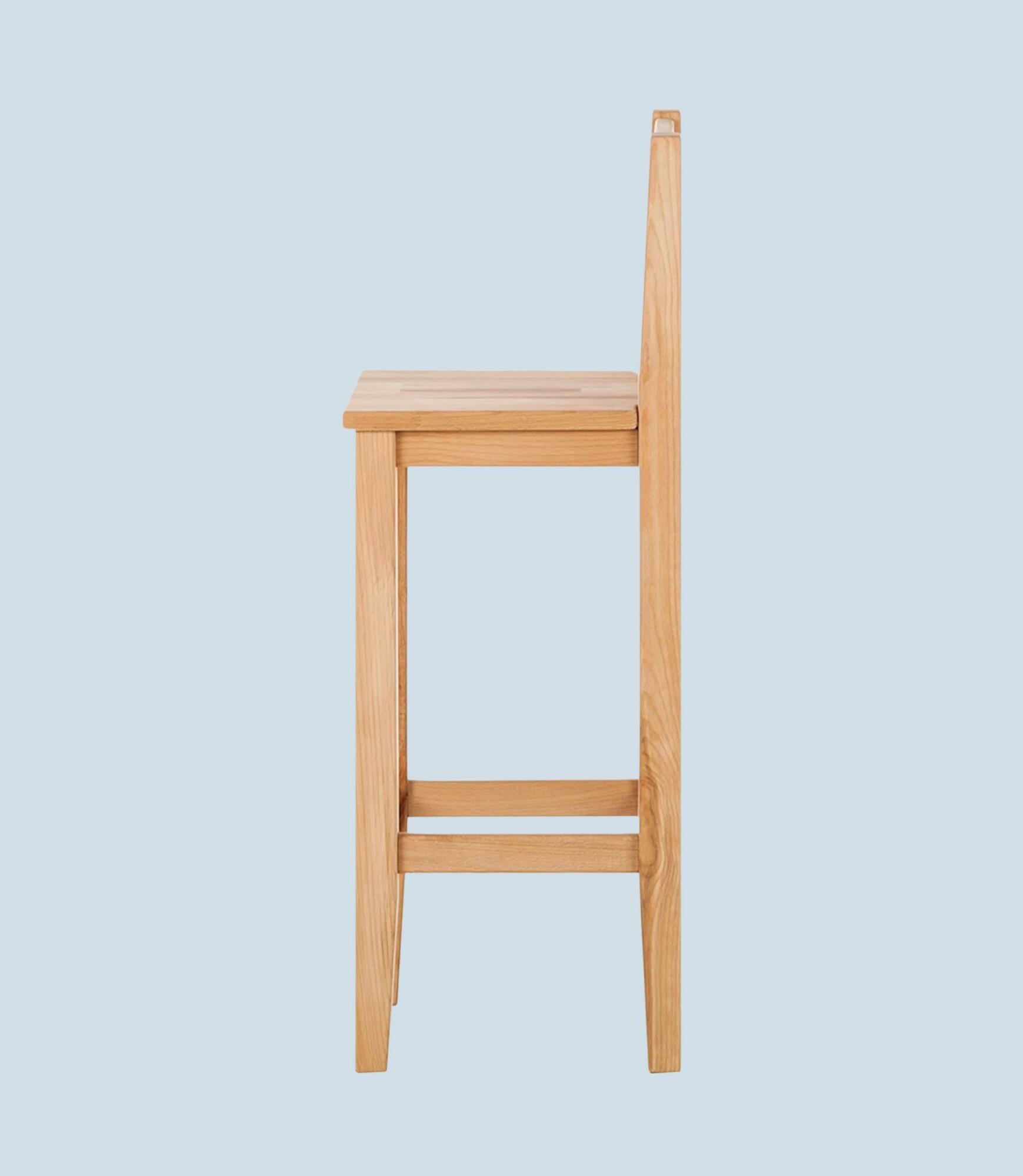 Bar stool solid heartwood beech brown 2