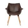 Armchair Solid wood Plastic Brown 1