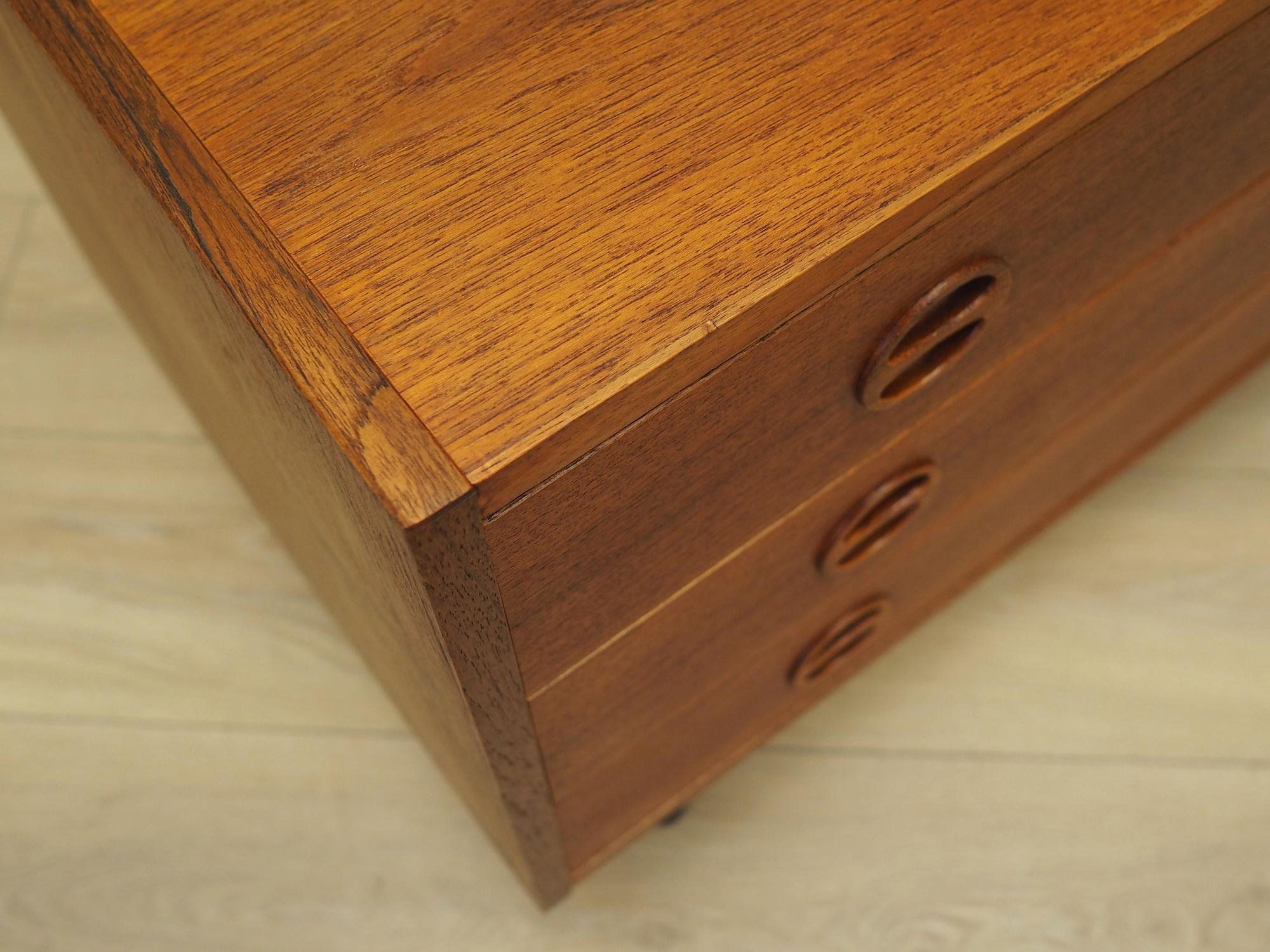 Chest of drawers Teak wood 1960s 8