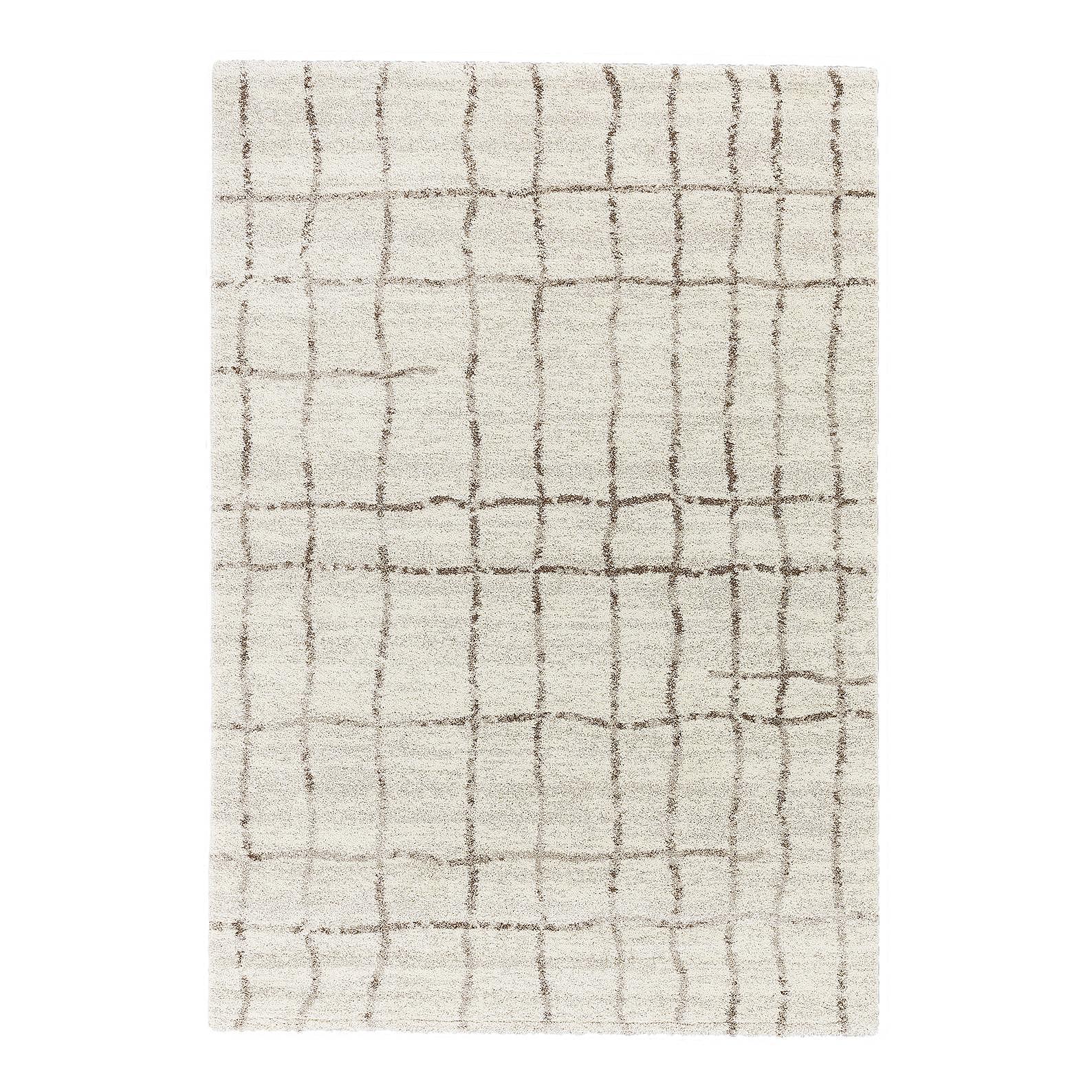 Hochflorteppich Savona II Webstoff Creme Taupe 80 x 150 cm 0