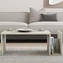 Memo Couchtisch Holz Freesia Marmor 2