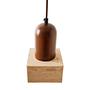Suala Pendant Light Walnut Wood Travertine Brown 8