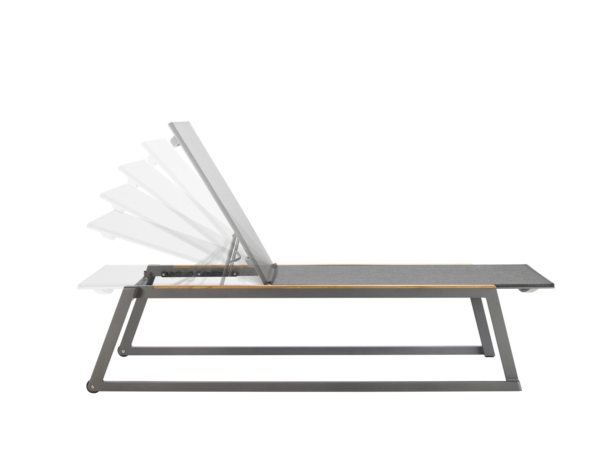 Foxx Lounger Aluminium Teak Anthracite 2