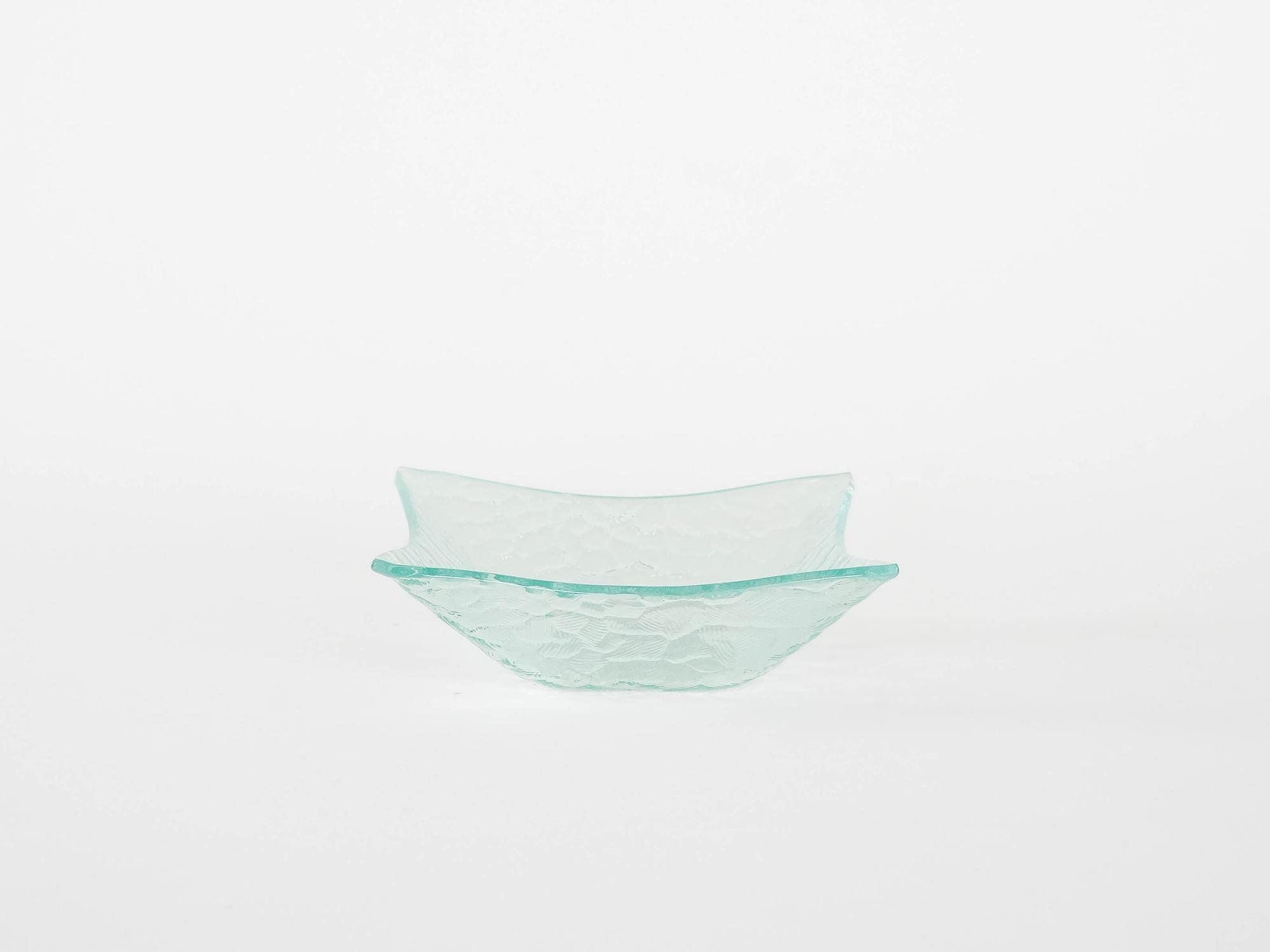 Glass bowl Green Transparent 1970s 1