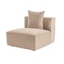 Modulsofa 1-Sitzer Leinen Cappuccino 2