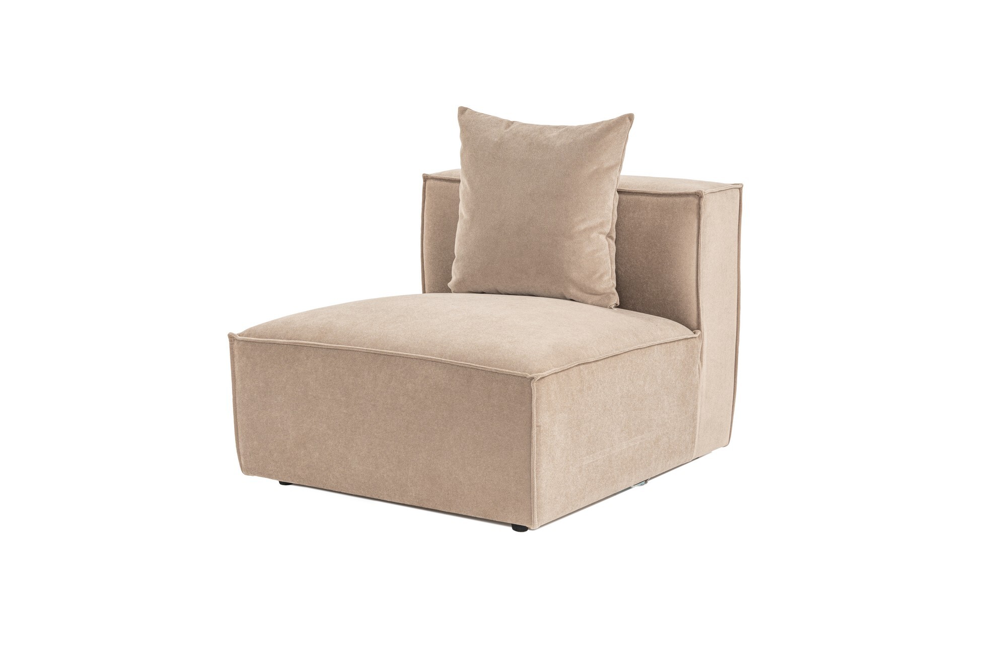 Modulsofa 1-Sitzer Leinen Cappuccino 2