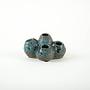 Flower Frog Vase Ceramic Turquoise 1960s 3