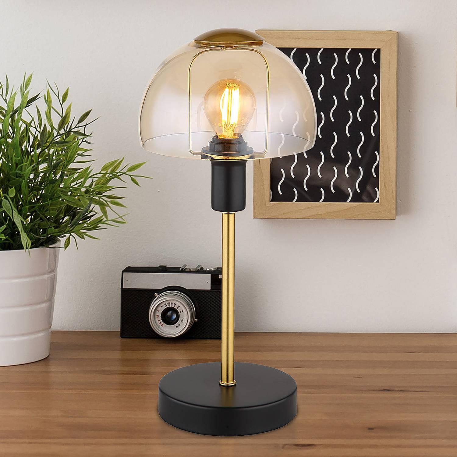 Table lamp Kokkini Colored glass Beige 1