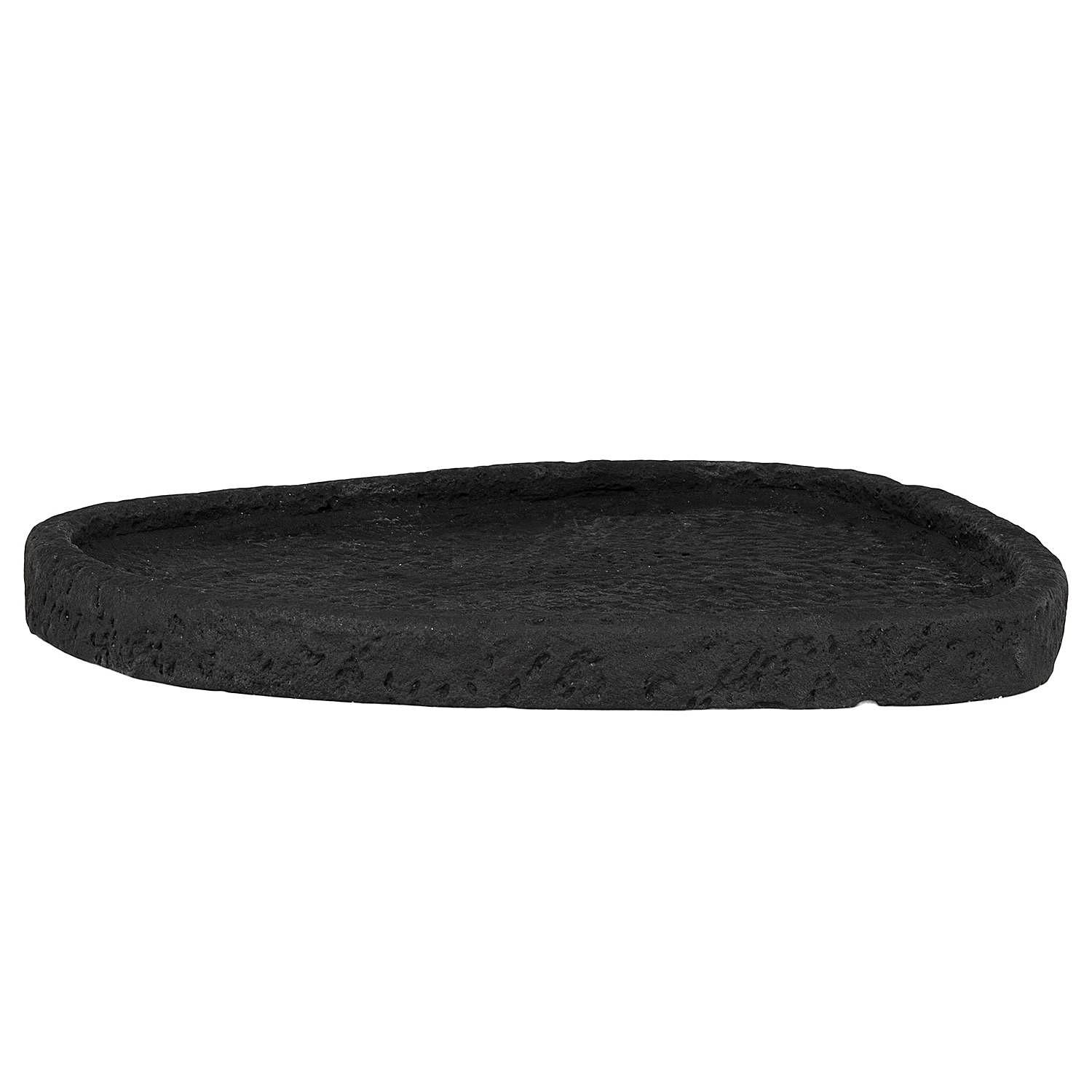 Dekoschale Tray Zement Schwarz 1