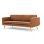 Johan 3-seater sofa leather cognac 1