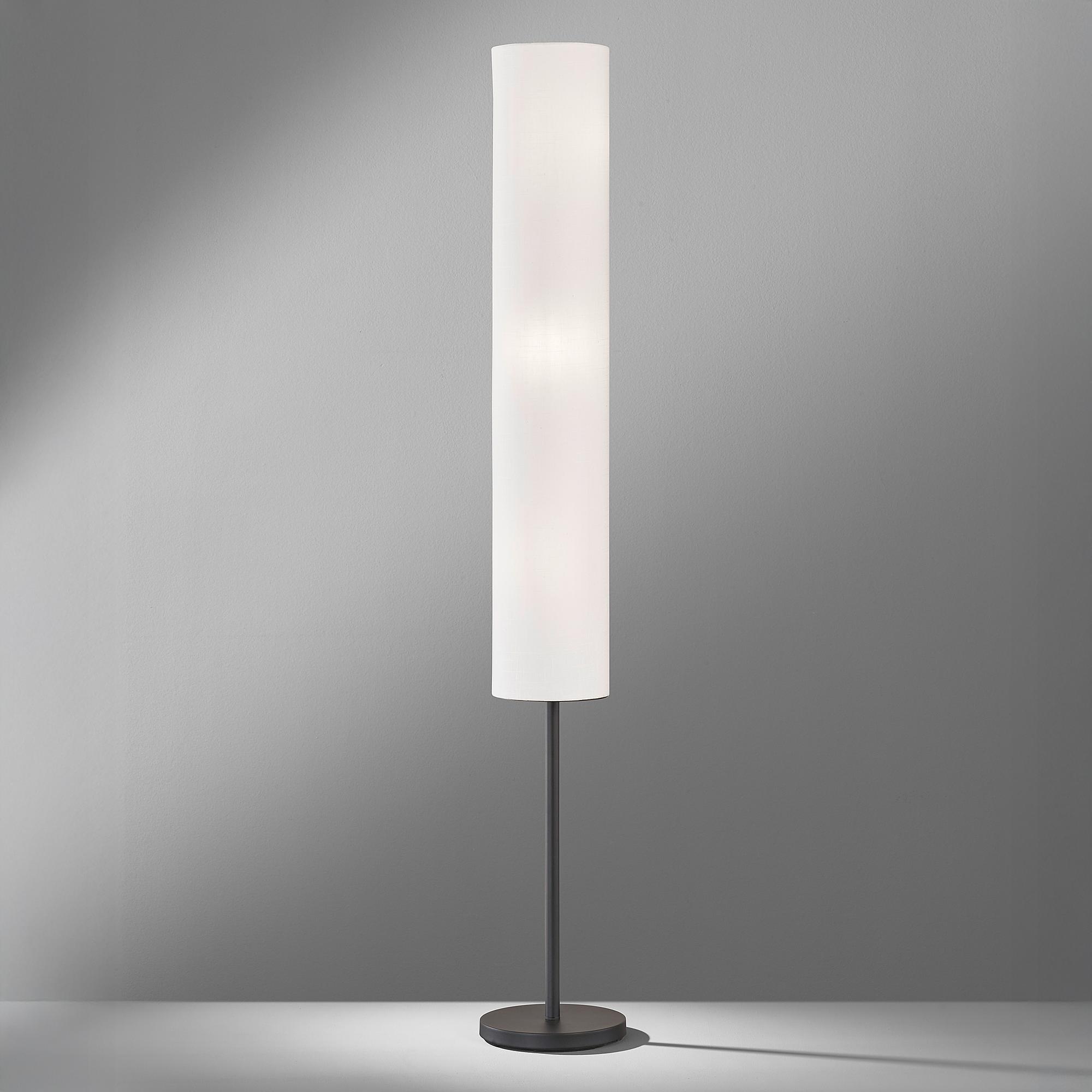 3-Flammig Stehleuchte Ramas Eisen Leinen Weiß Schwarz 0