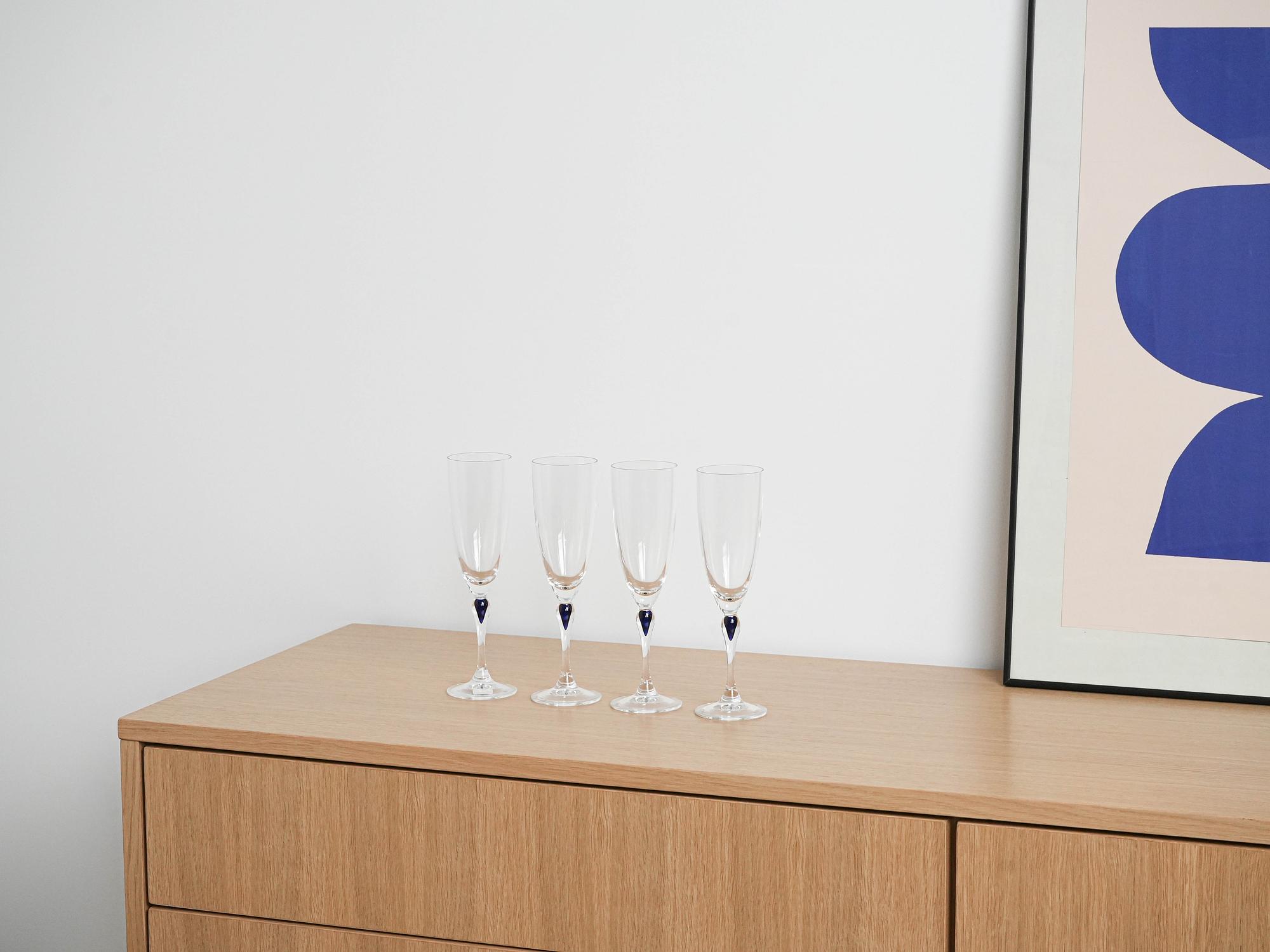 Vierer-Set Gläser 1970er Jahre 5