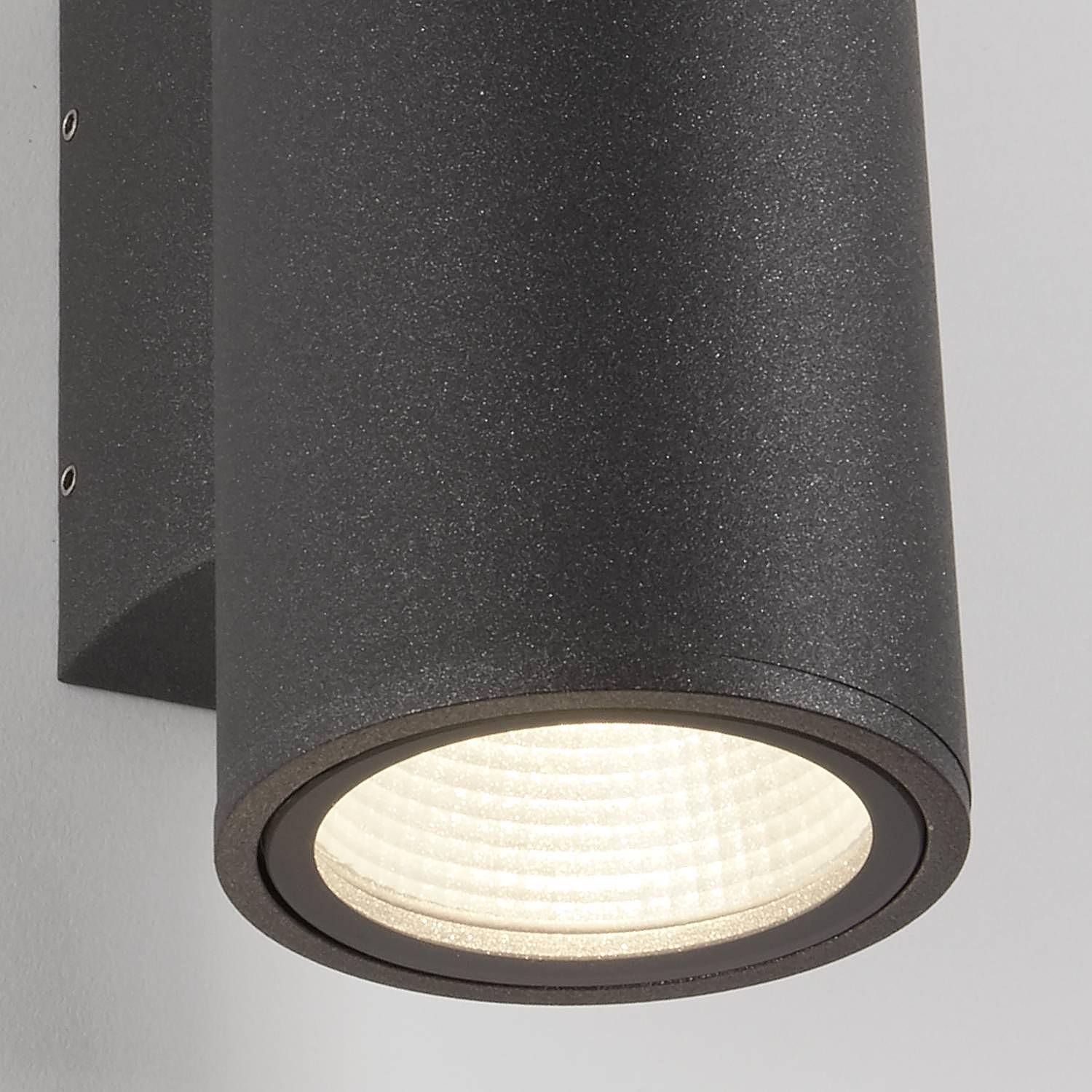 LED Wandleuchte 2-Flammig Aluminium Graphit 4