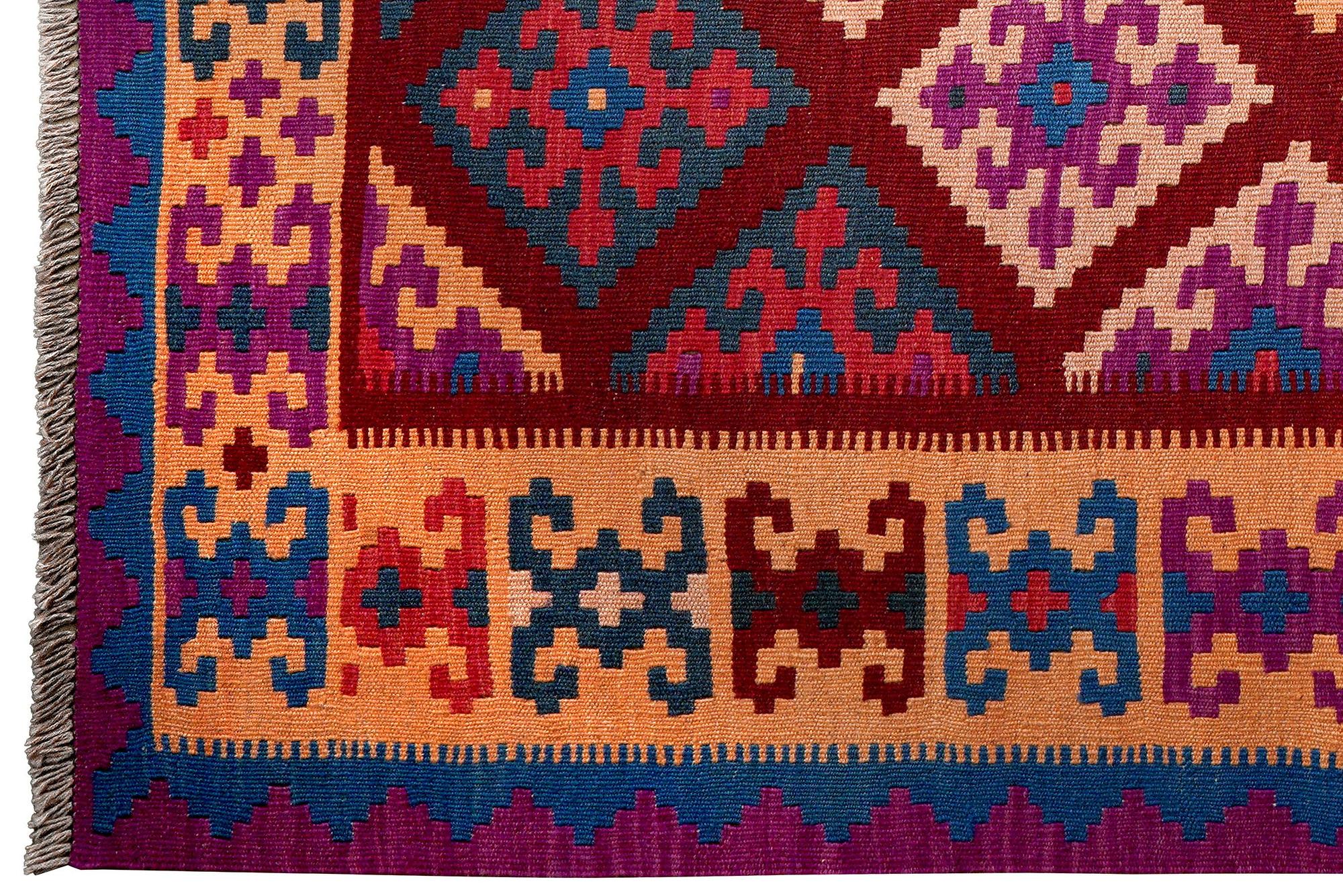 Kilim Gashgai Teppich Mehrfarbig 0