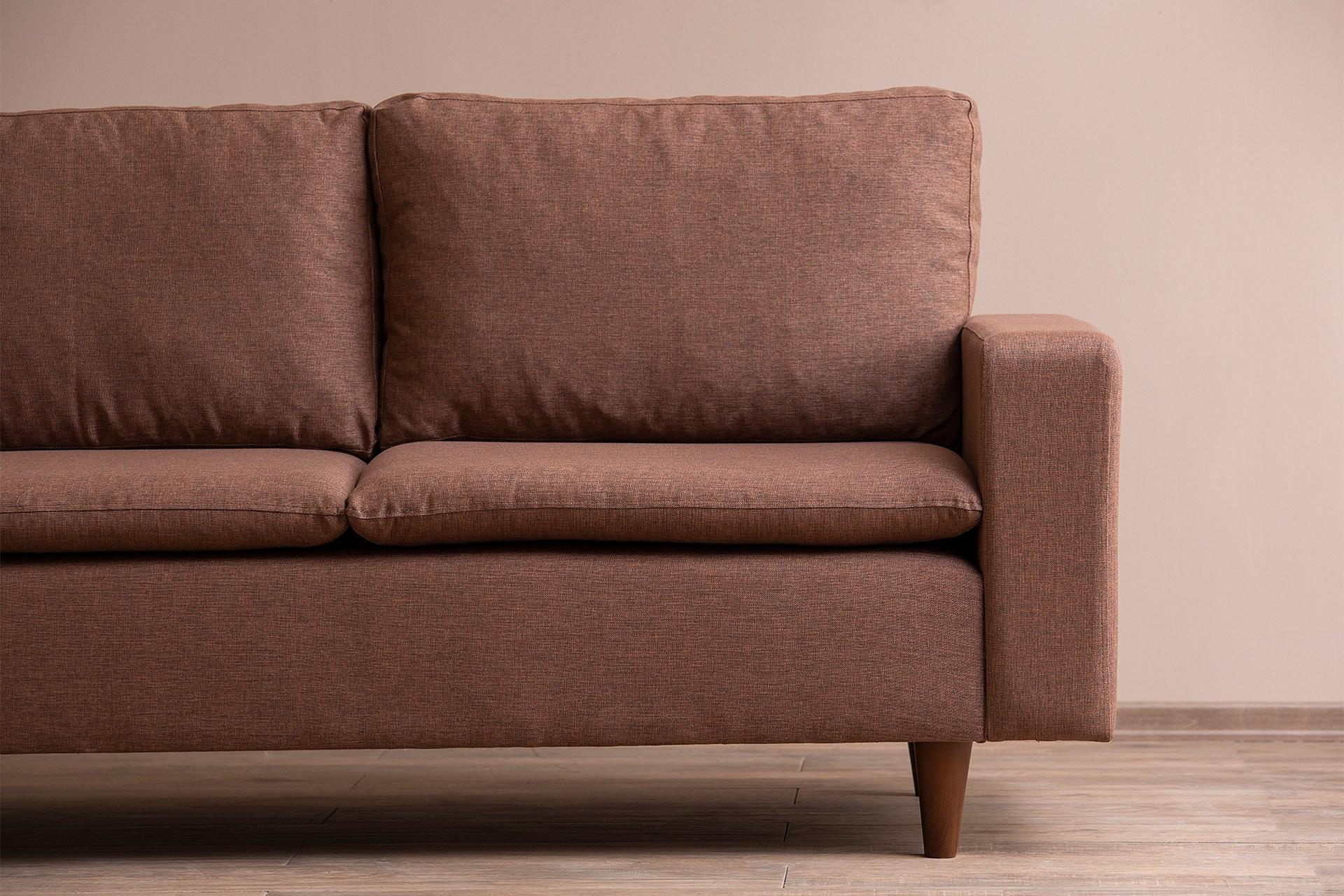 Lungo Sofa 2-Sitzer Hellbraun 3