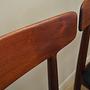4x Vintage Dining Chair Teak Wood 1960s 6