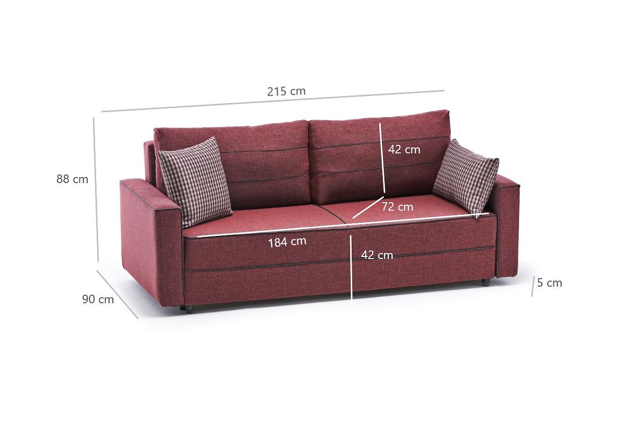 Ece Schlafsofa 2-Sitzer Rot 8