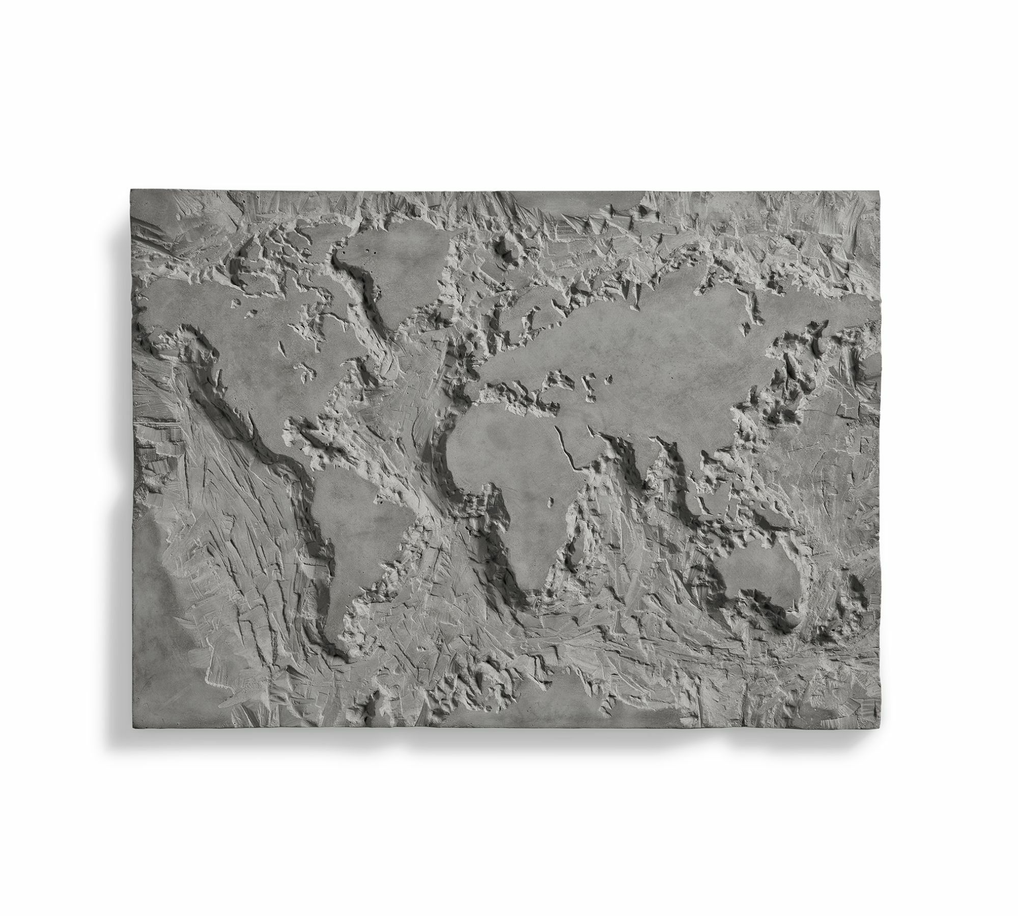 The Gray Planet Wandbild Faserbeton Grau 1