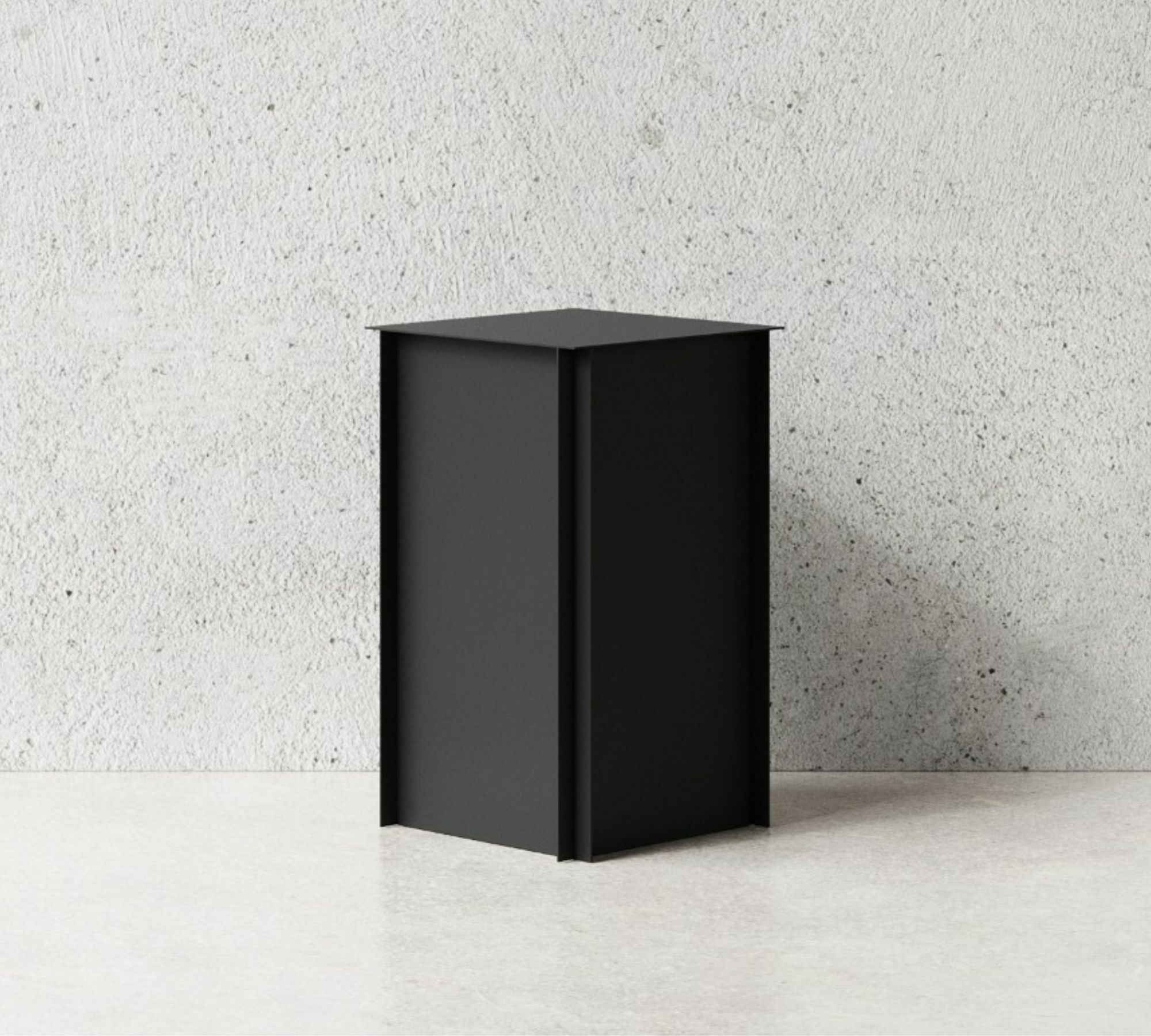 Pedestal 45 Side table Metal Black 0