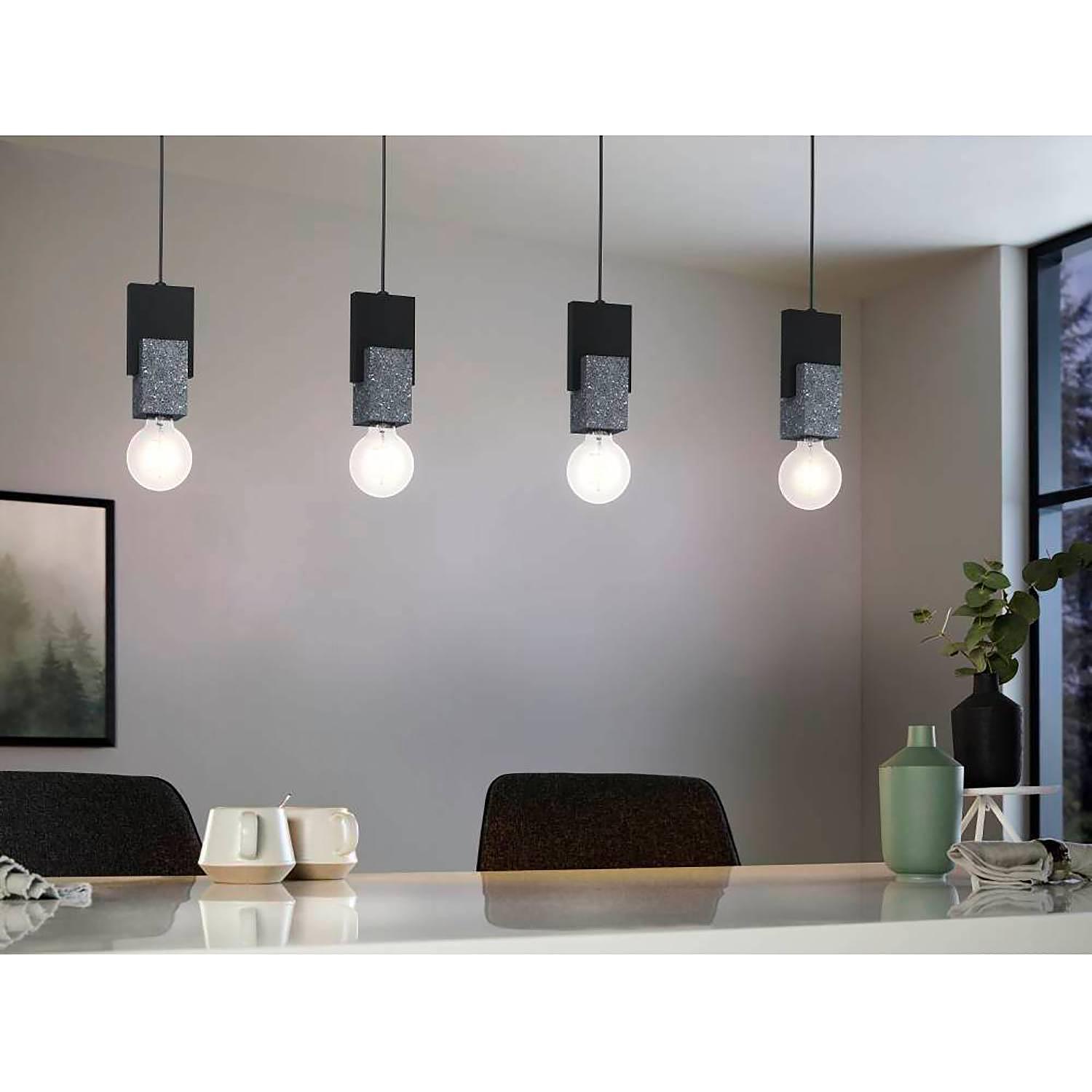 Lobatia II Pendant Lamp Mosaic Steel 4-light 2