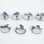 Set of steel candlesticks 1970s 3