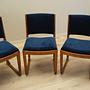 4x Dining chair Beech wood 1950s 3