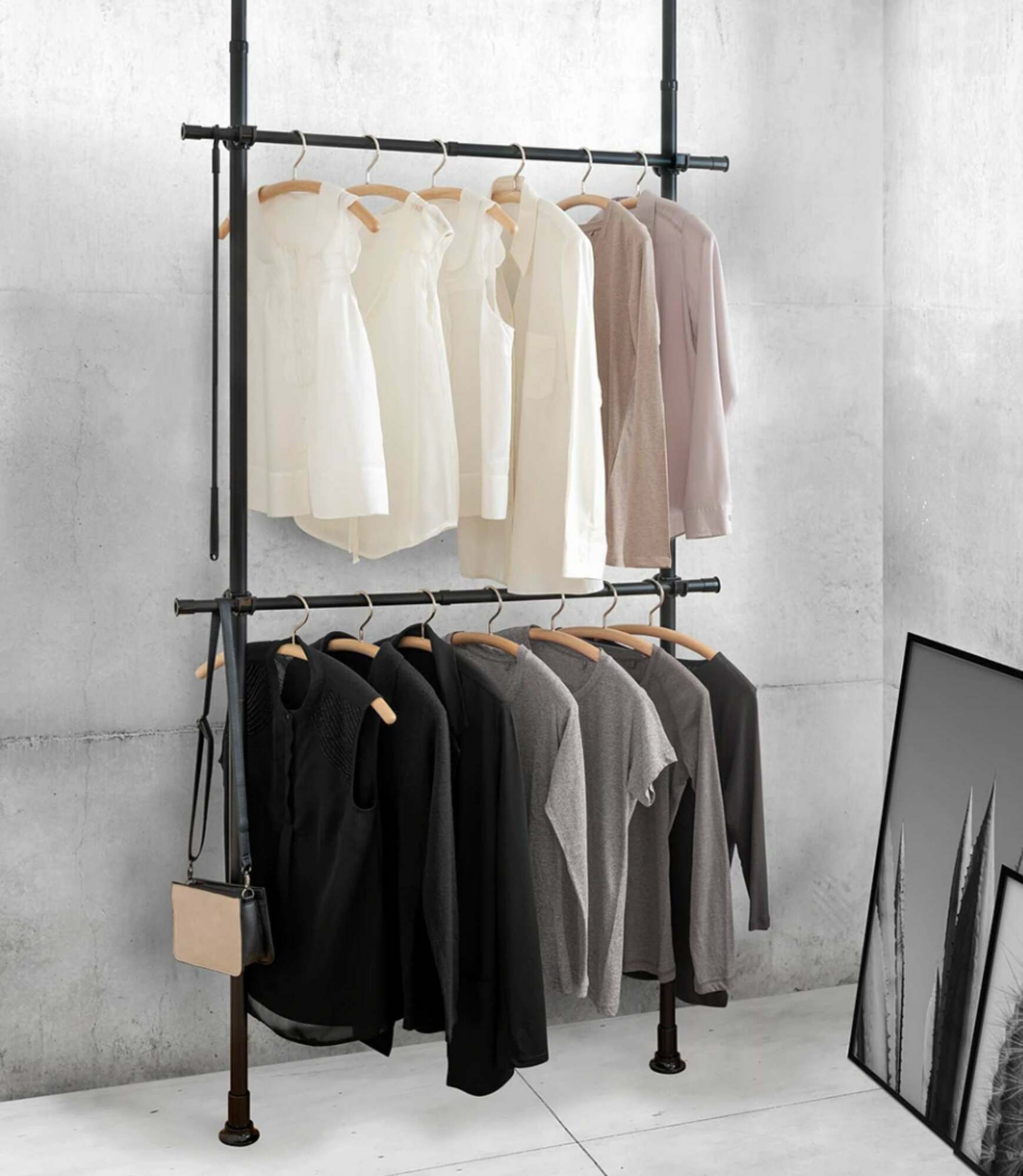 Teleskop-Regal Stahl Pulverbeschichtet Schwarz 4