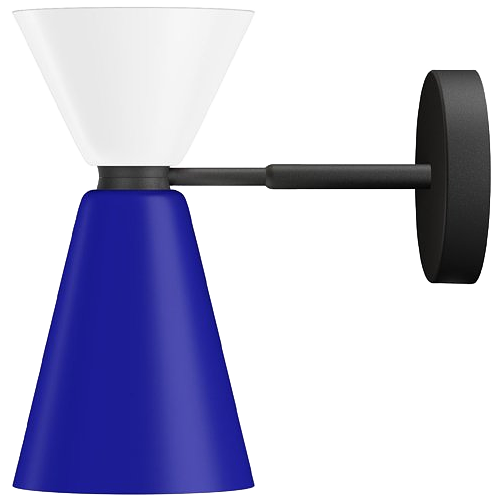 Alphabeta Wandlampe Stahl Blau Grau 0