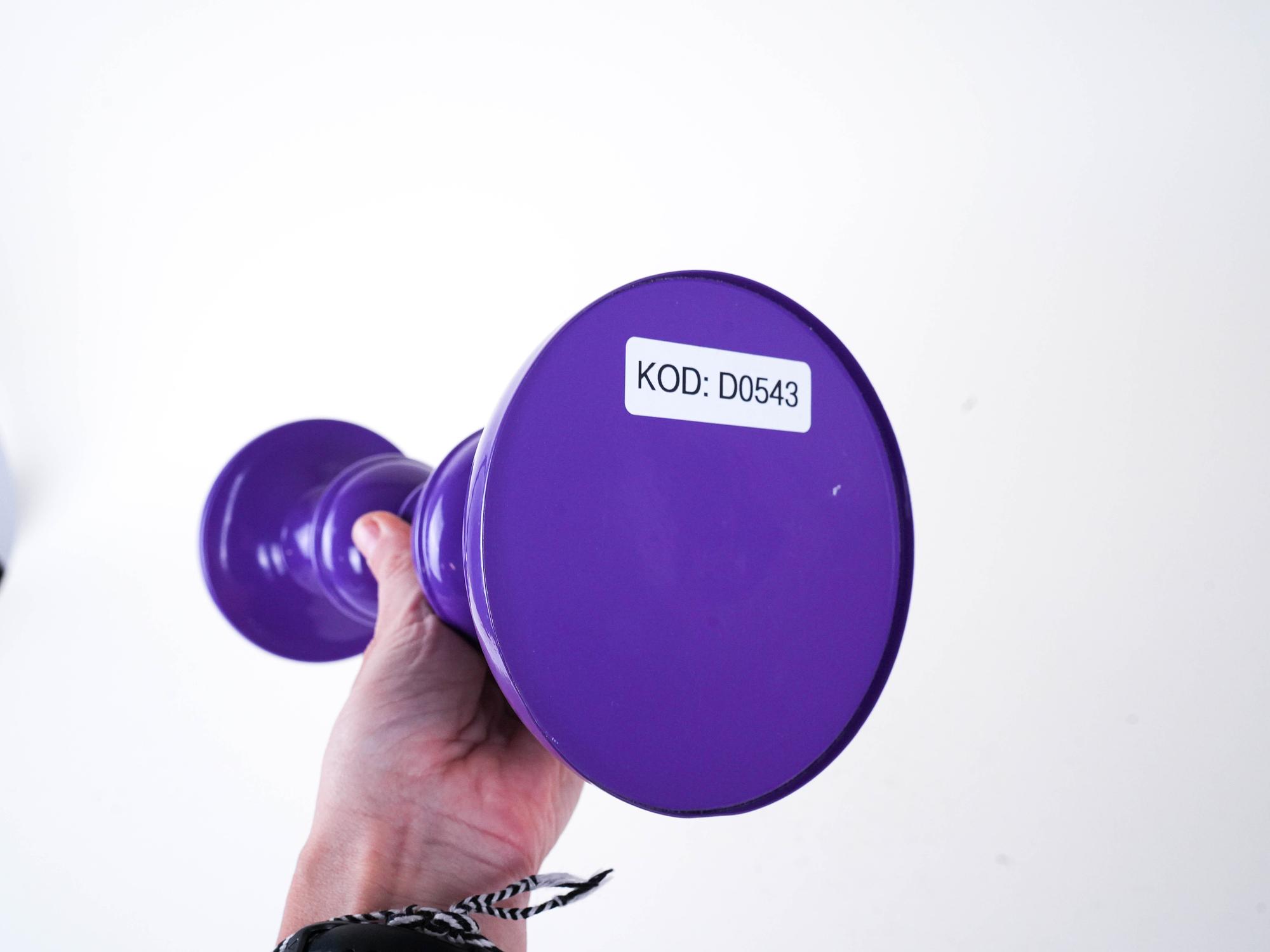 Metal Candle Holder 1970s Purple 4