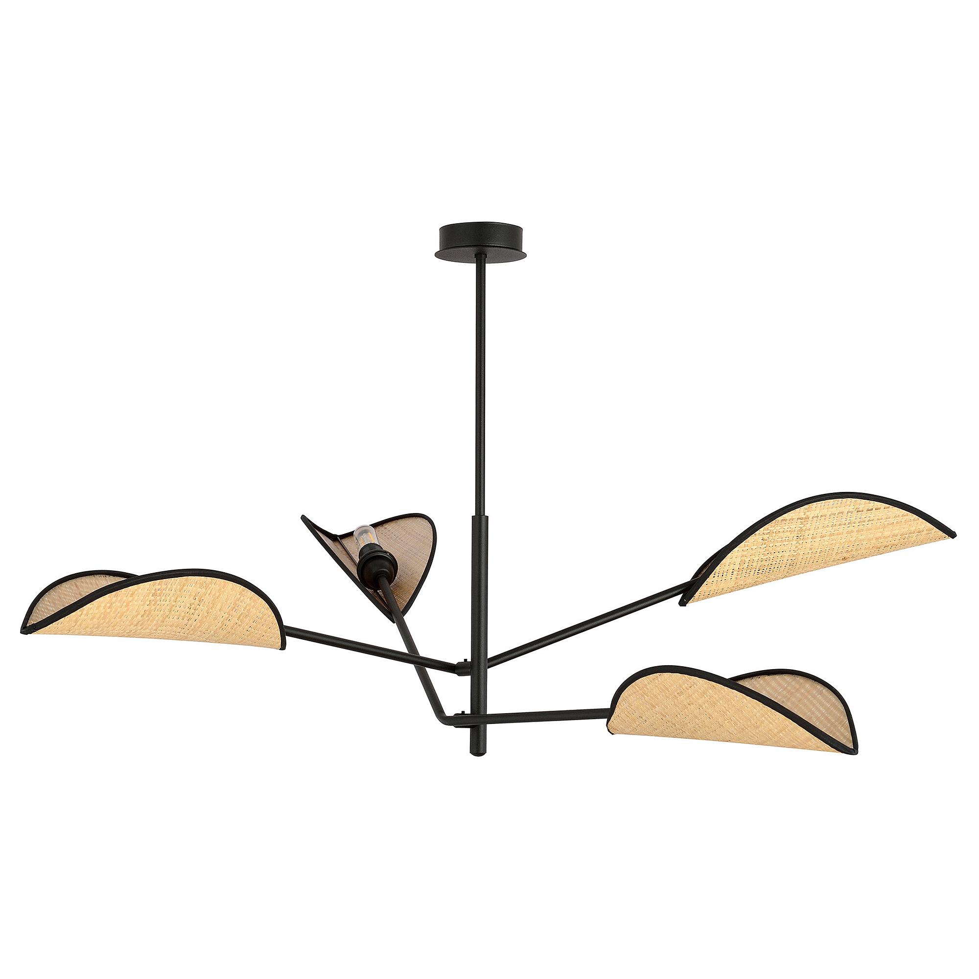 Ceiling light Vene 4-light steel black 4